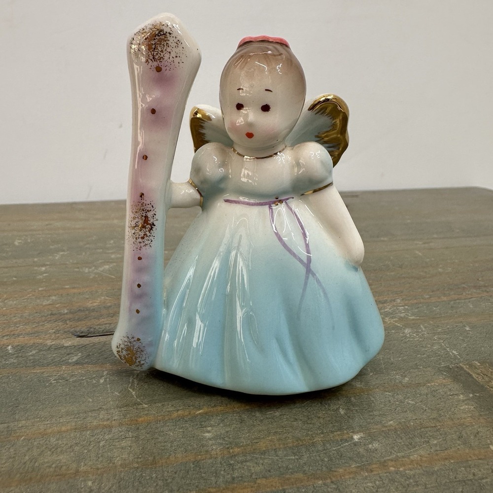Josef Originals Birthday Angel Series 1st Year One 1 Porcelain Blue Dress Dakin